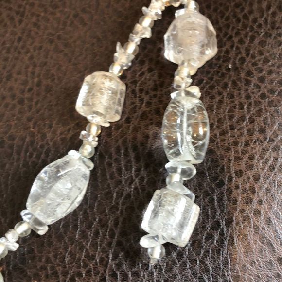 Real Glass Adjustable necklace clear glass - Picture 9 of 10